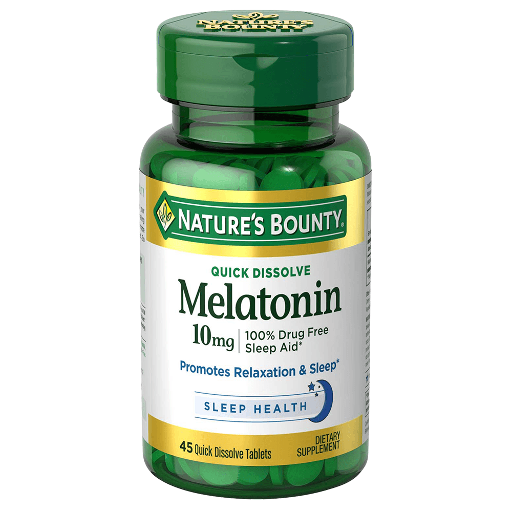 Natures Bounty Melatonin 10mg Quick Dissolve Tabs 45's (52802)