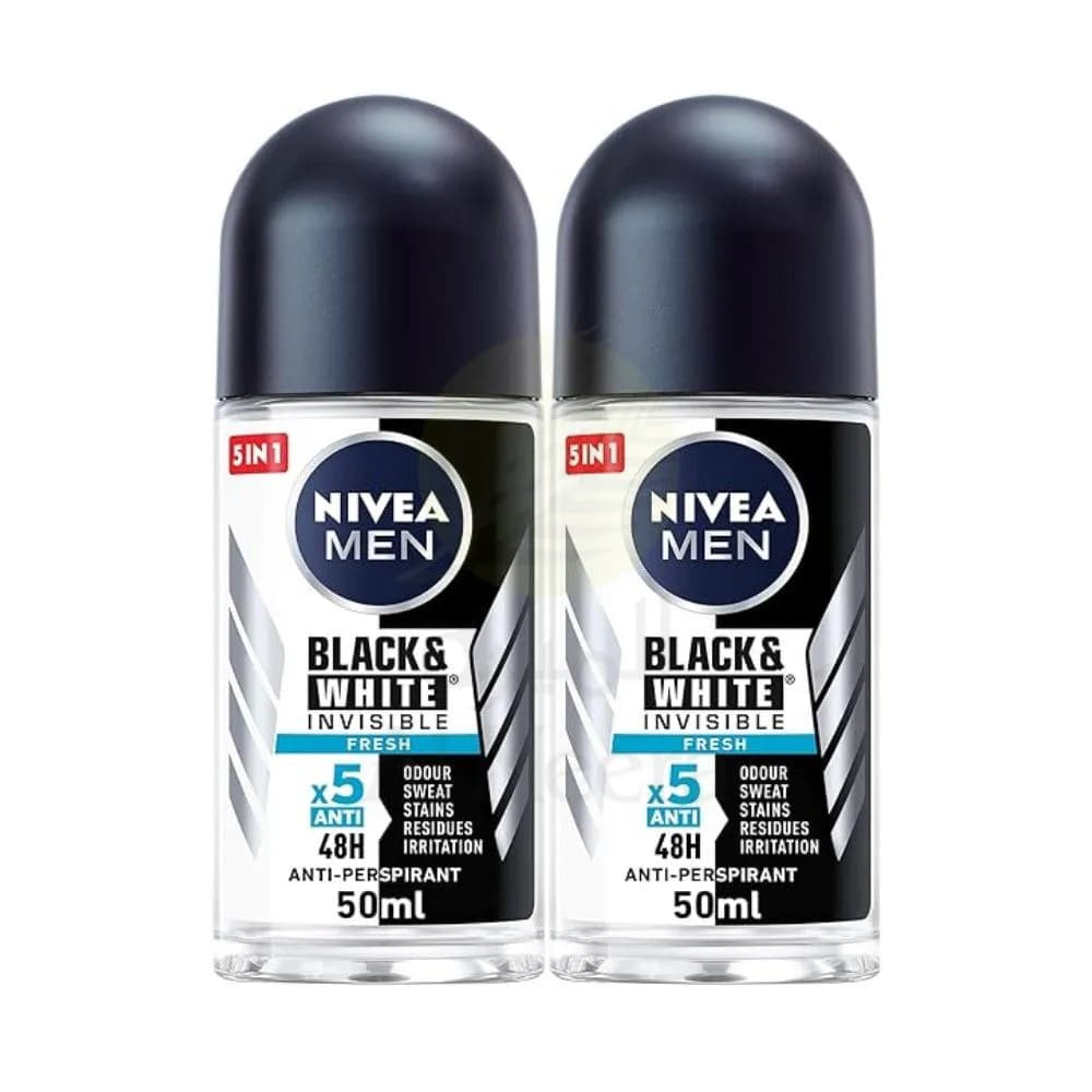 Nivea Deo Ro Male B&Wfrsh 50Mlx2 20% Off