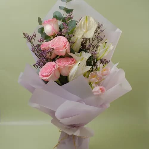 Peachy Elegance Bouquet No.2435