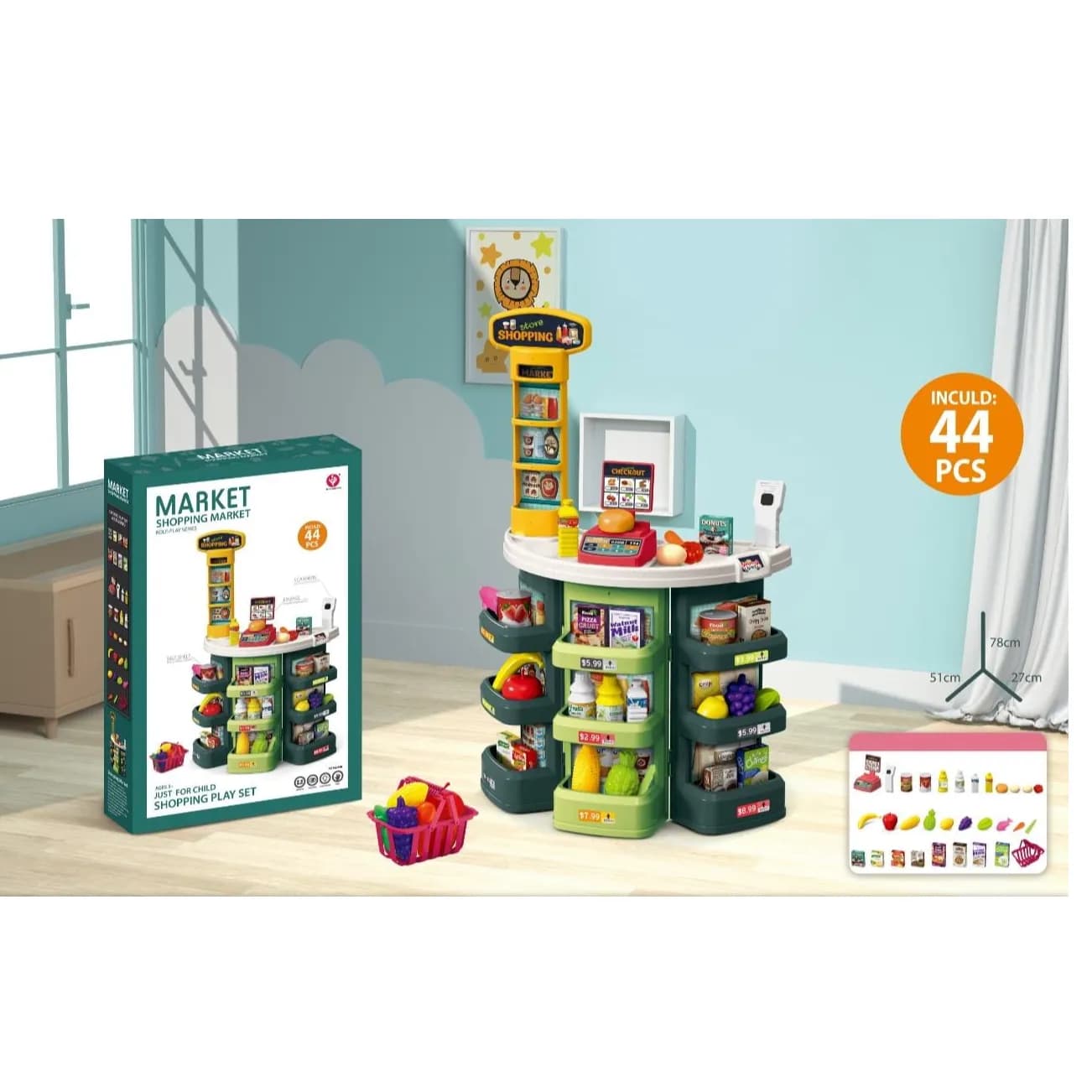 Super Market Playset With Light & Sound