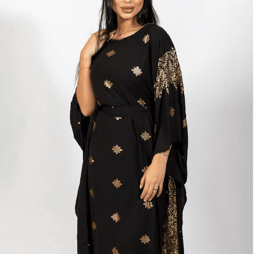 BLACK GOLD DRESS     SIZE: M