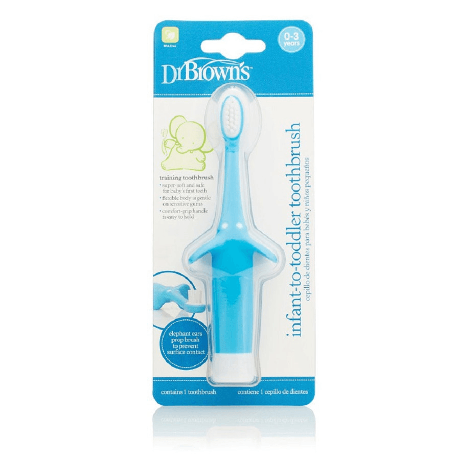 Infant-To-Toddler Toothbrush, Blue Elephant, 1-Pack