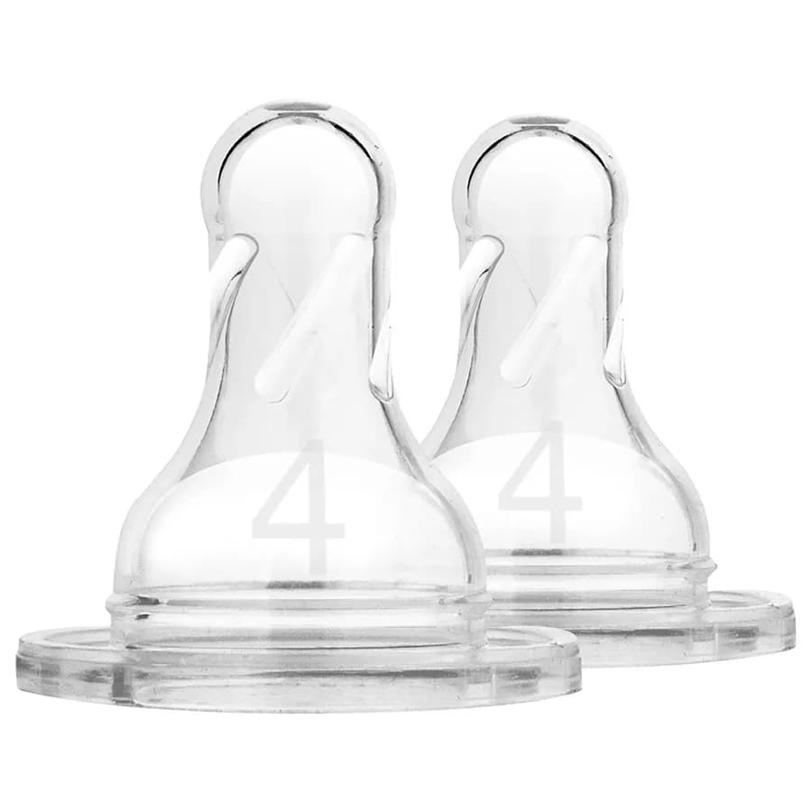 Level-4 Silicone Narrow Nipple, 2-Pack