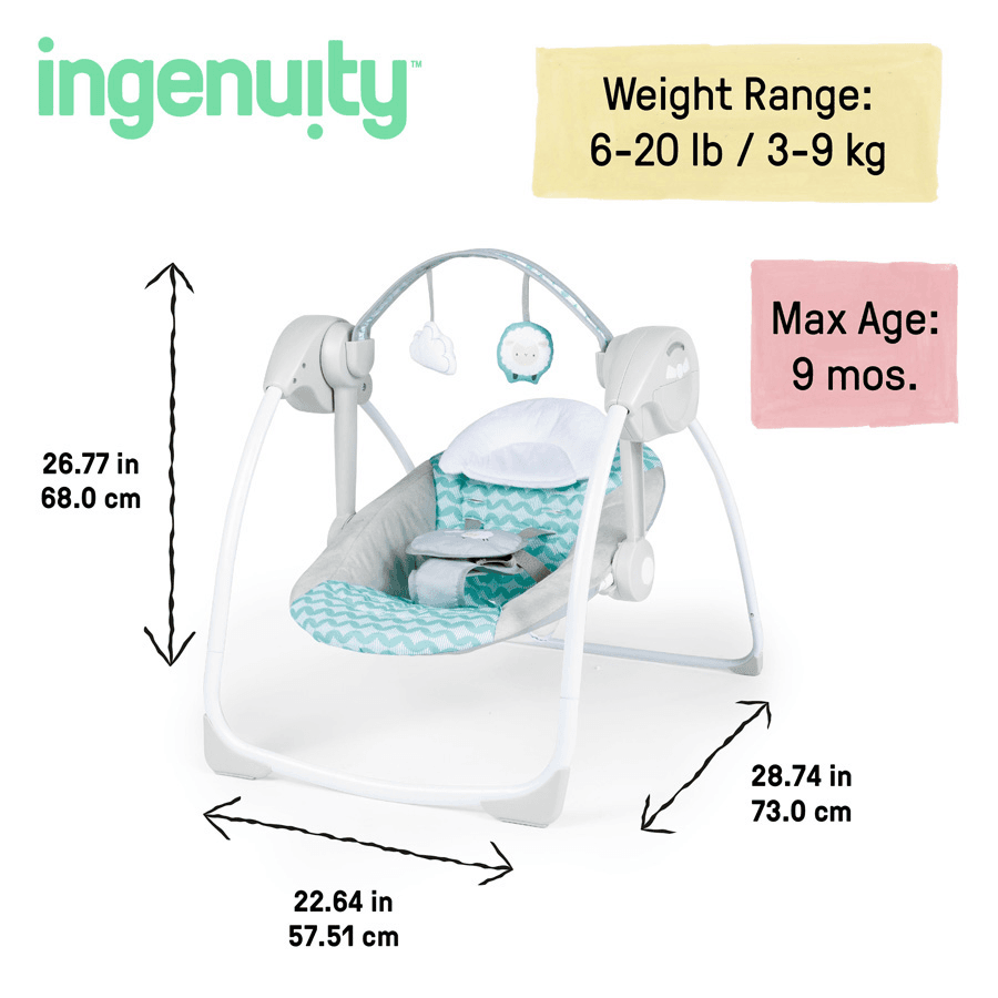 Ingenuity - Swingity Swing Easy-Fold Portable Swing Goji