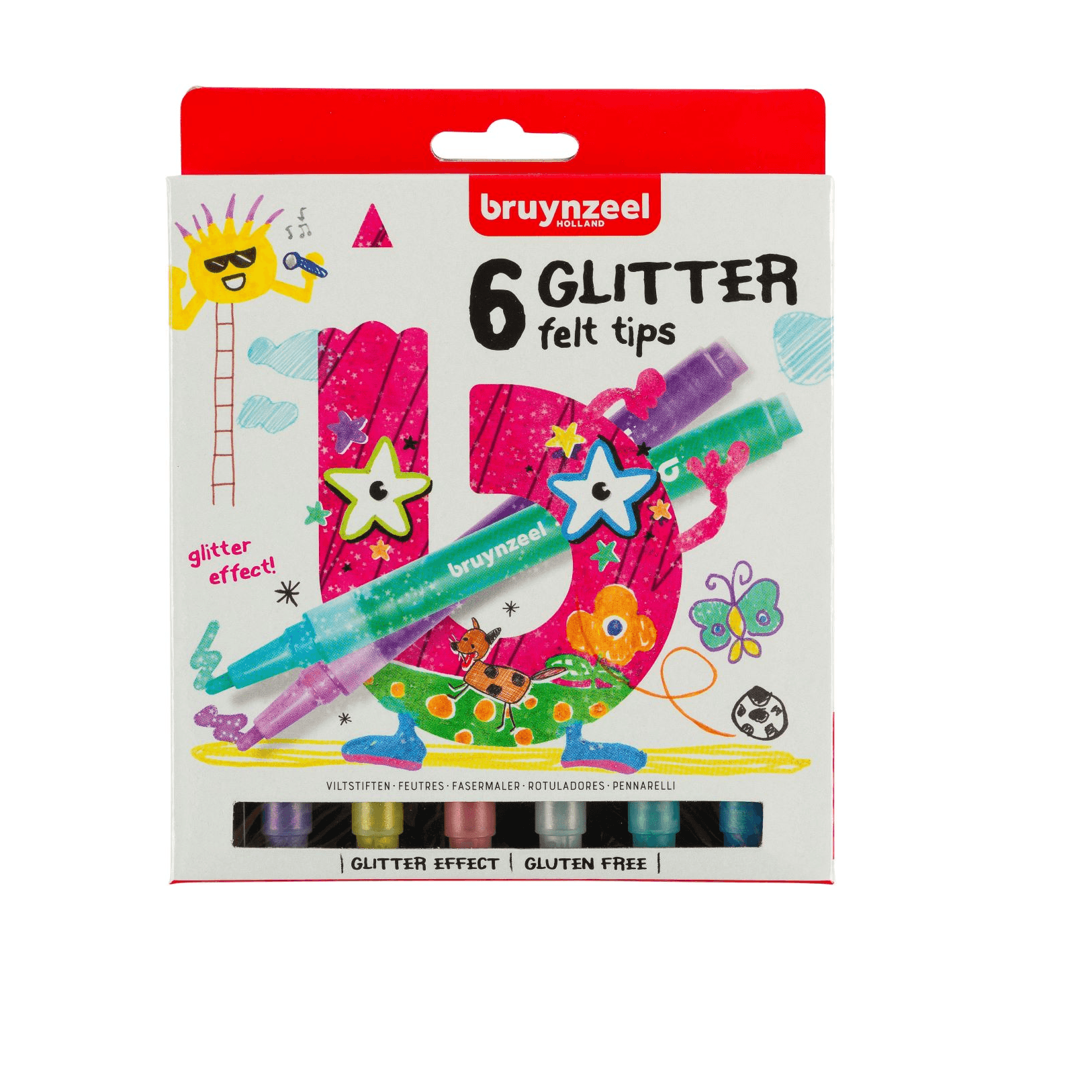 BZL FELT TIPS GLITTER SET 6#