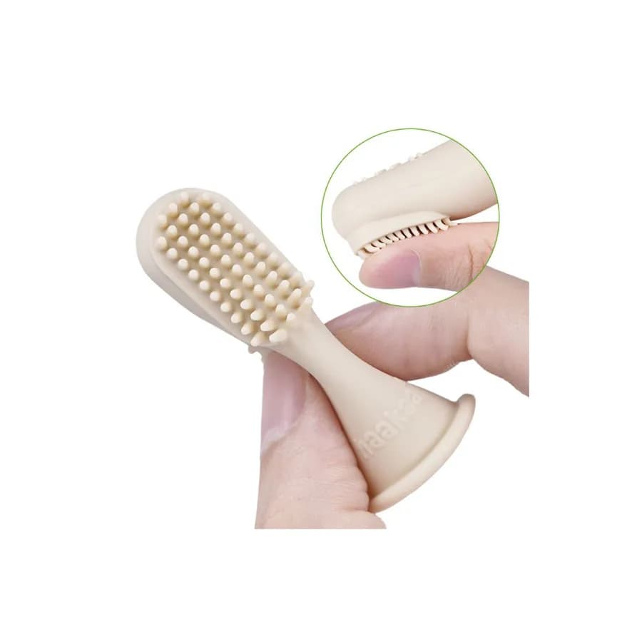 Haakaa -Textured Silicone Finger Toothbrush (Blush)