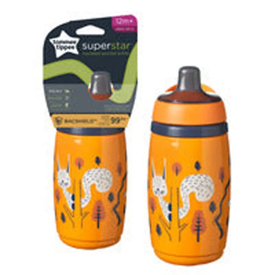 Tommee Tippee Insulated Sportee Water Bottle Leak & Shake-Proof, 266Ml (Orange)