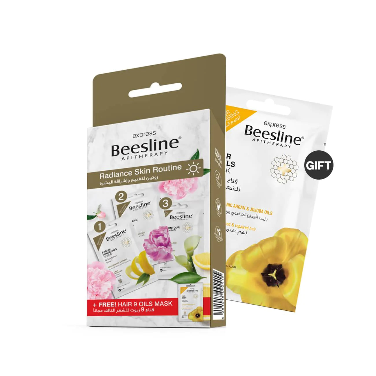 Beesline Mask Radiance Skin Routine + Hair 9 Oils Mask Free