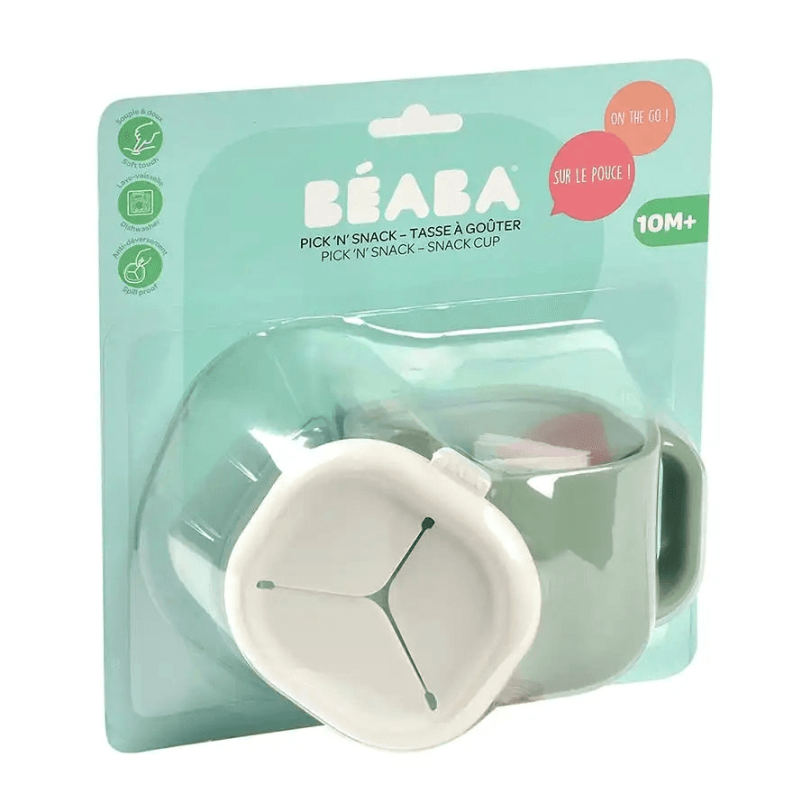 Beaba Pick 'N' Snack Silicone Snack Cup (Sage Green)
