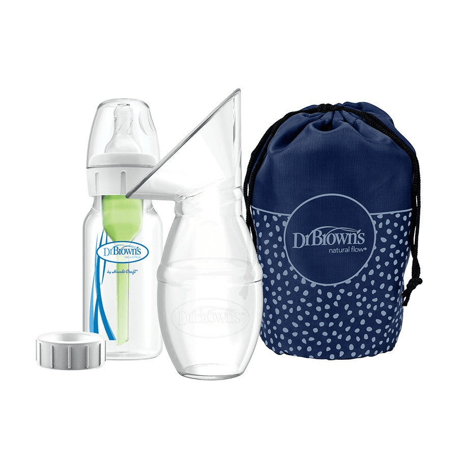 Dr. Brownâ€™S Silicone One-Piece Breast Pump With Options+ Anti-Colic Bottle