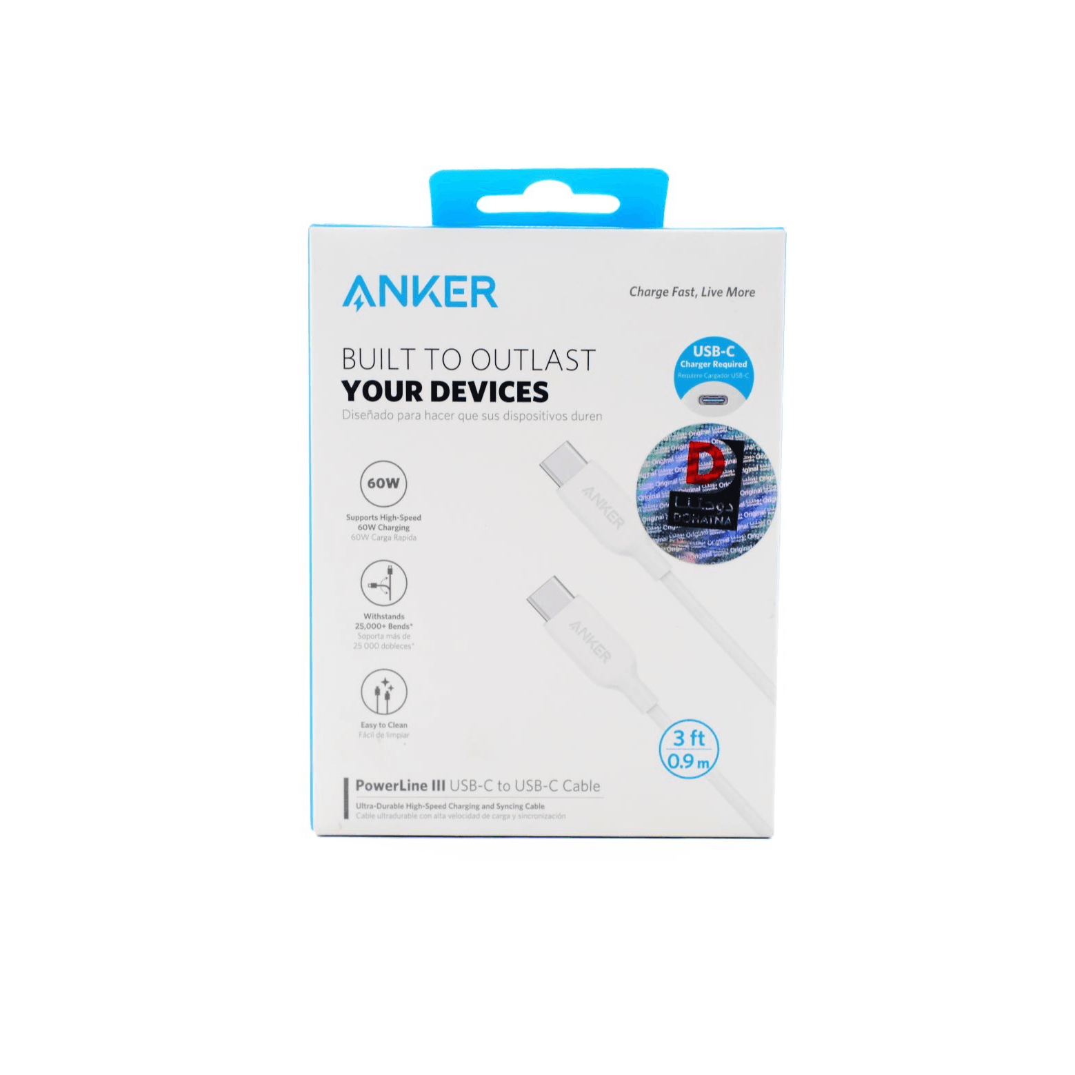 Anker Power Line Iii C To C Cable 0.9M A8852H21