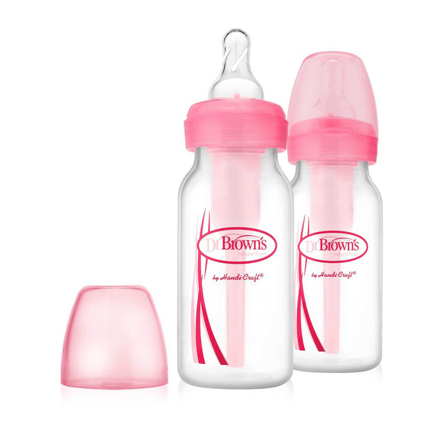 4 Oz/120 Ml Pp Narrow Options+ Bottle, 2-Pack (Pink)