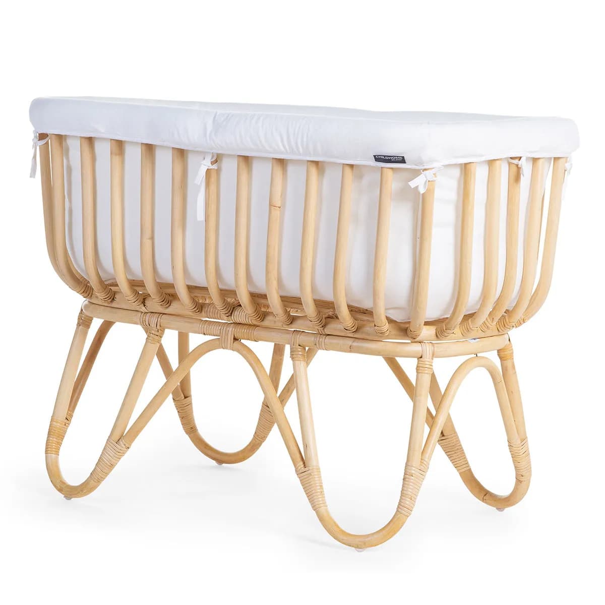 Childhome Rattan Cradle 80X40Cm+ Mattress + Cover (Off White)