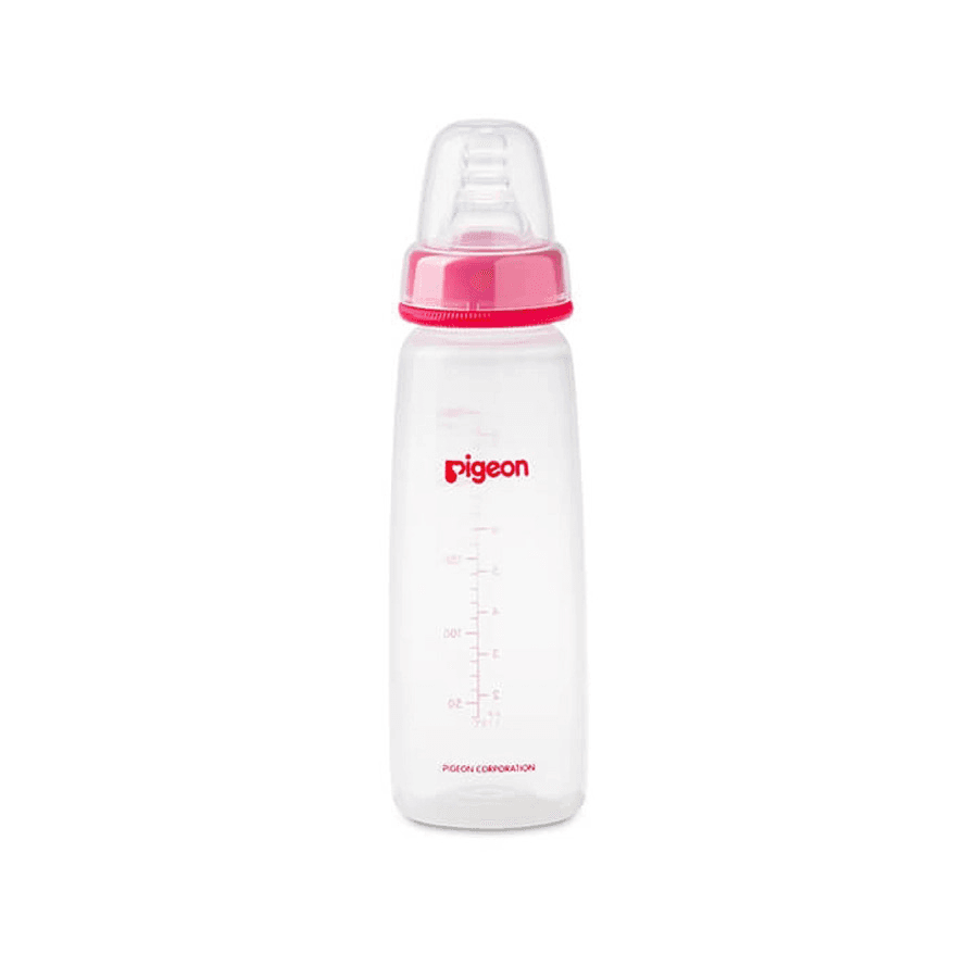 Pigeon - Plastic Bottle Sn Clear 240 Ml - Red