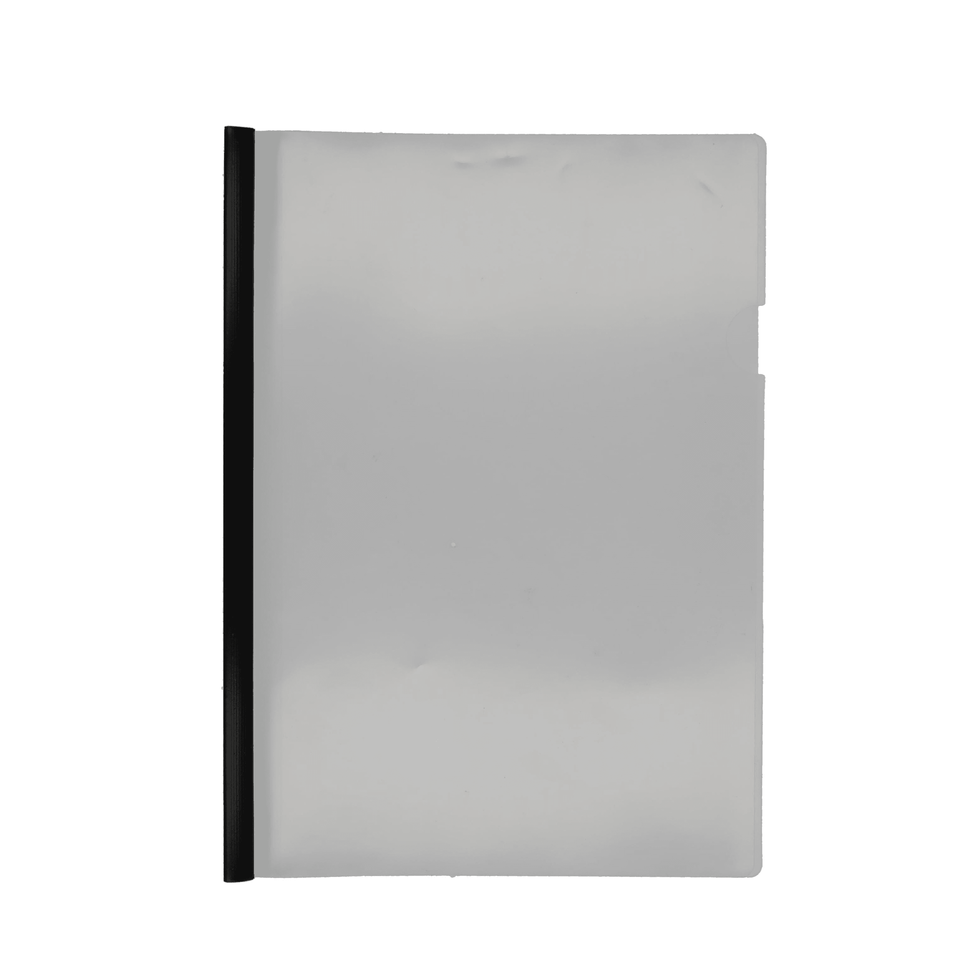 File Clear With Sliding Bar 18C  A4, PP, 8 MM Spine Black
