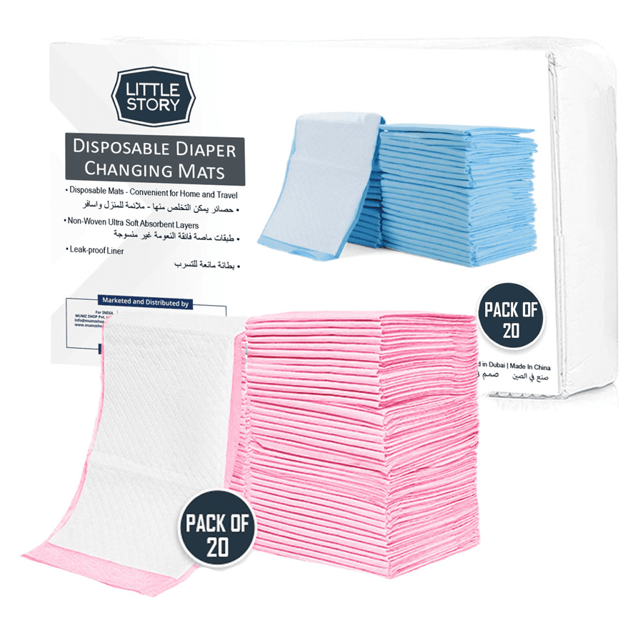 Little Story - Disposable Diaper Changing Mats - Pack Of 20Pcs (Pink)