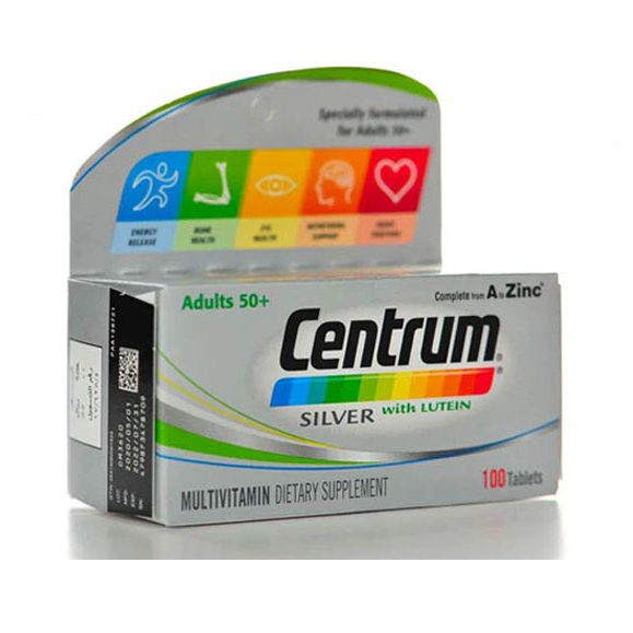 Centrum Silver With Lutein Capsules - 100's