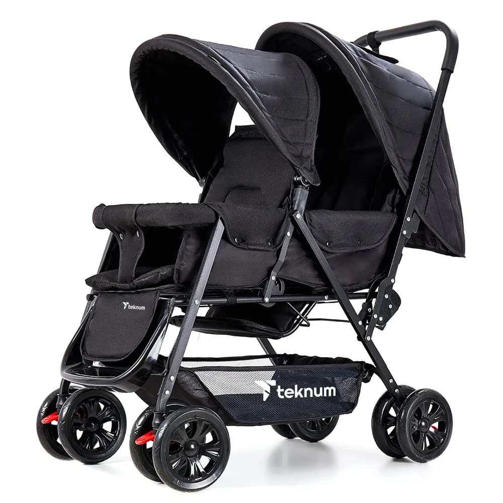 Teknum Double Baby Stroller (Black)