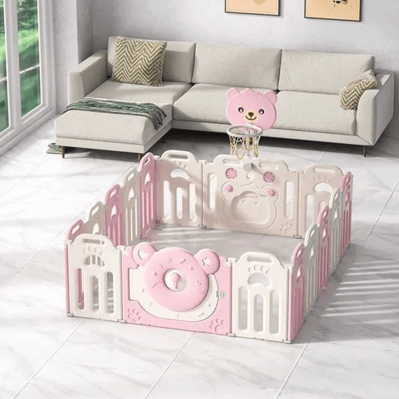 Kids Playpen (Pink) - 163 X 163 X 65 Cm