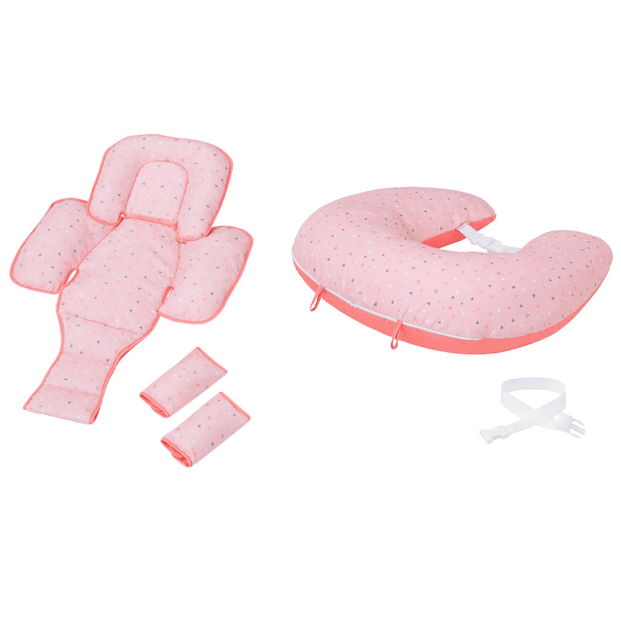 Clevacushion Nursing Pillow & Baby Nest (Coral)