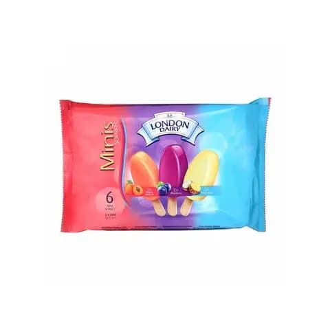 London Dairy Minis Sorbet Ice Cream Assorted 50Mlx6'S