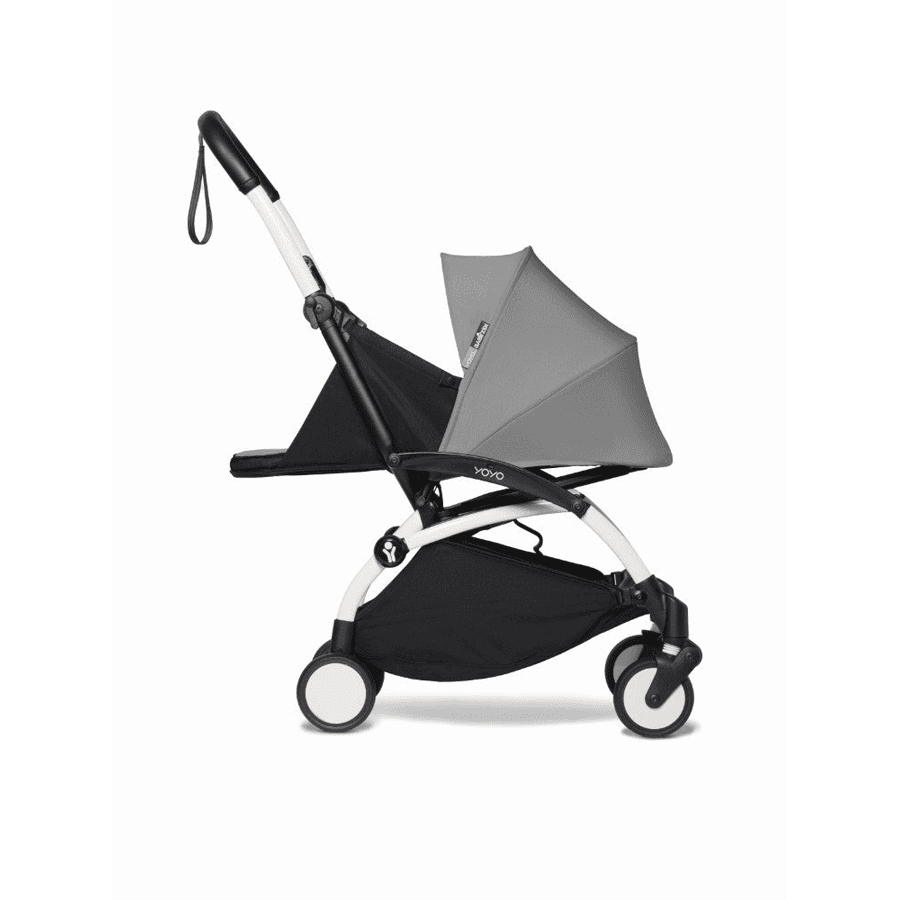 Babyzen Yoyo 0+ Stroller - White Frame With Newborn Pack 0+ (Grey)
