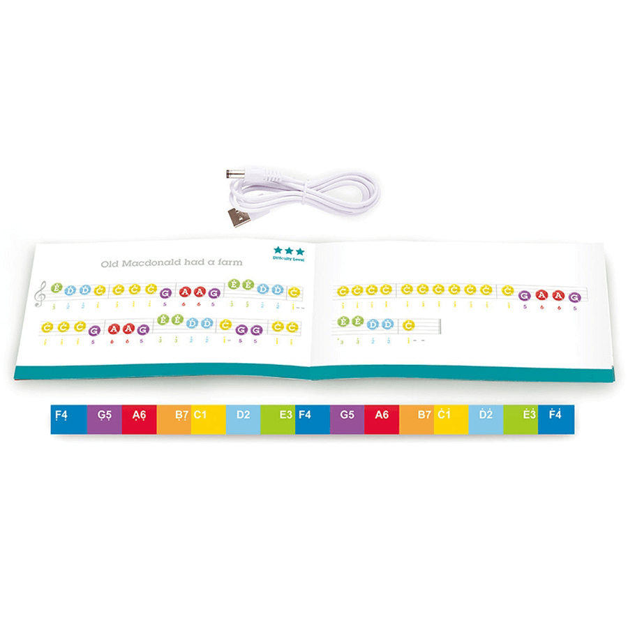 Hape - Learn With Lights Red Piano With Stool