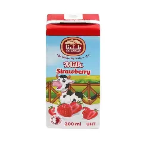 Baladna Long Life Strawberry Milk 200Ml