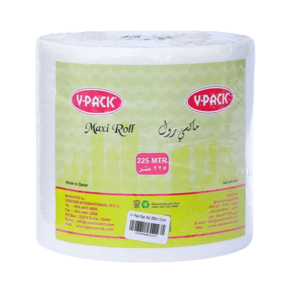 V-Pack Maxi Roll 225 Meter - 1 Ply 2x
