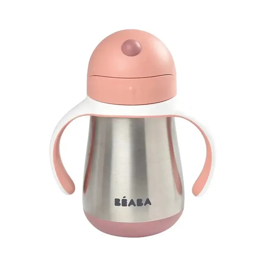 Beaba Stainless Steel Straw Cup (Old Pink)