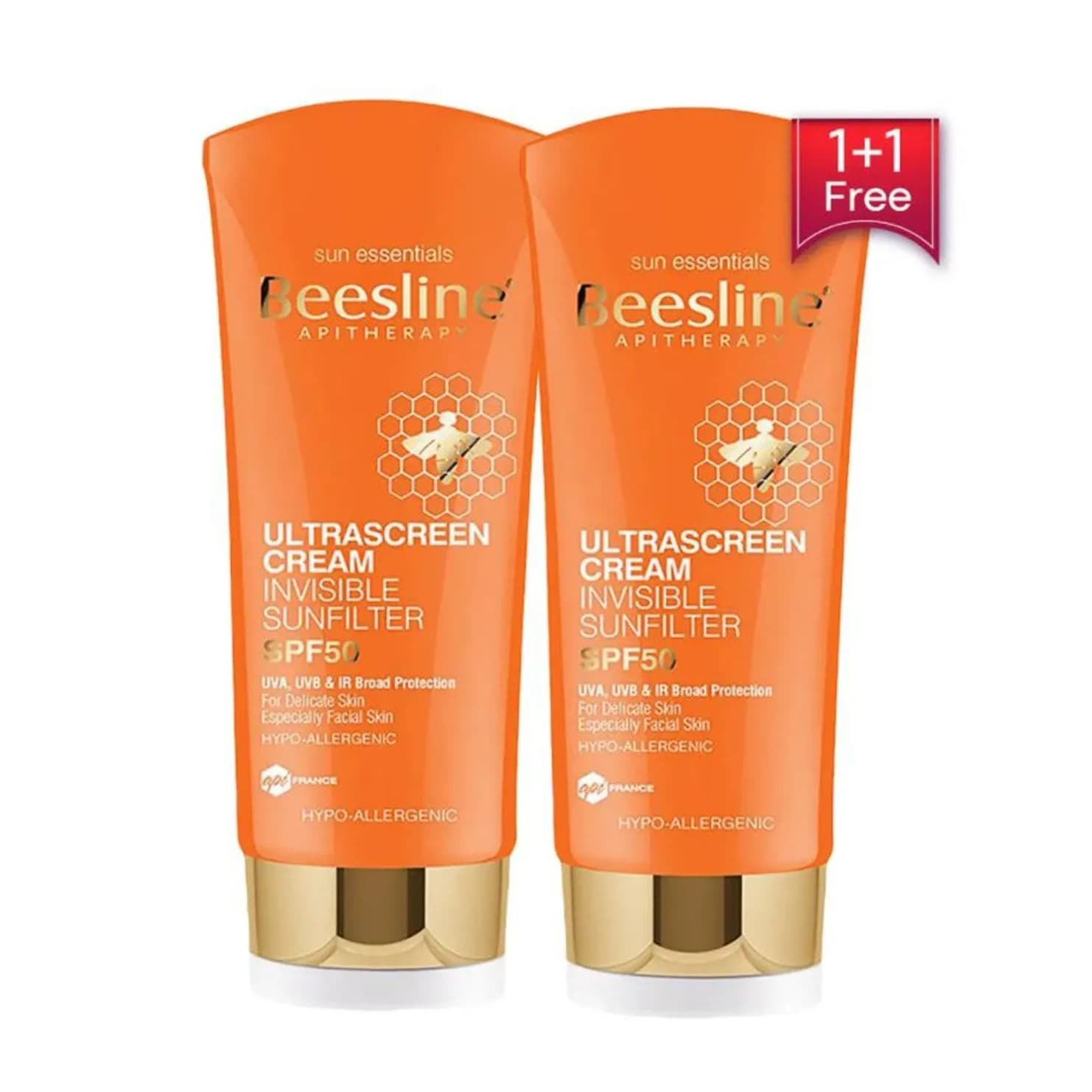 Beesline Ultrascreen Cream Invisible Sun Filter 1+1 Free