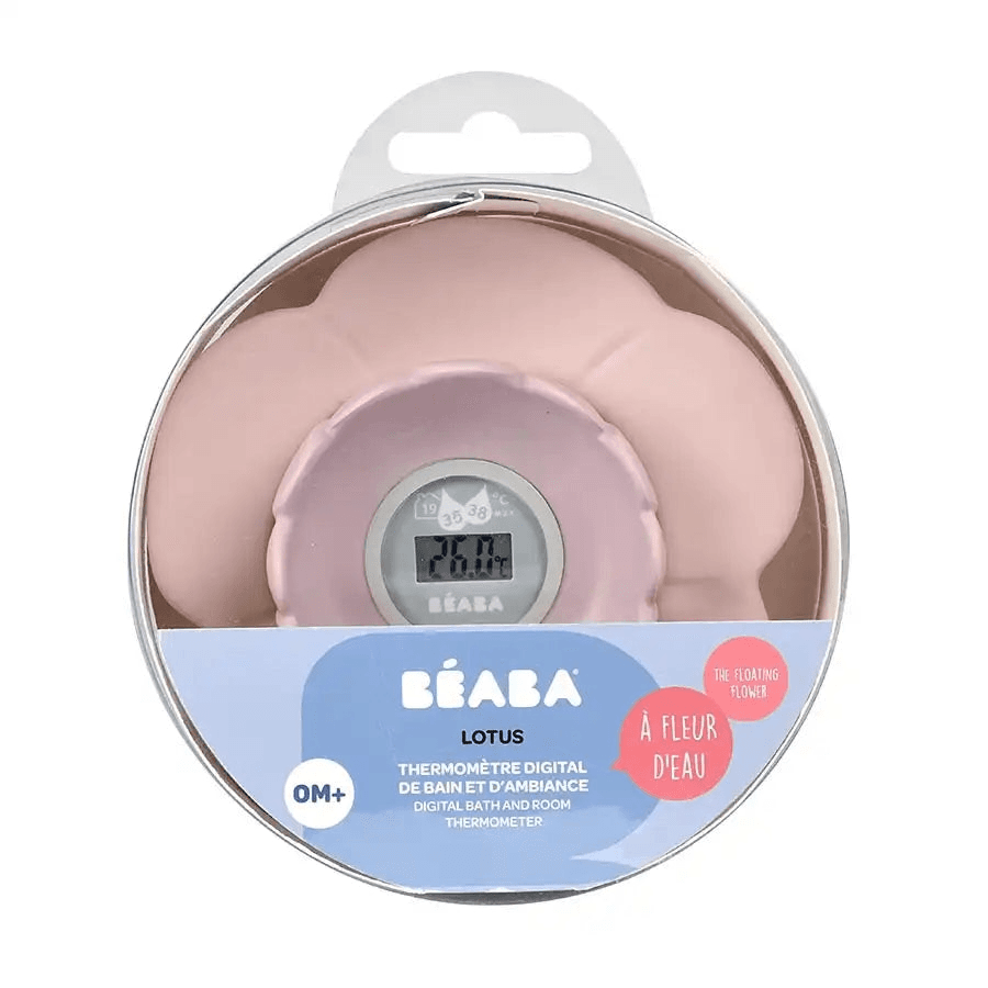 Beaba Lotus Multi-Functional Bath Thermometer (Old Pink)