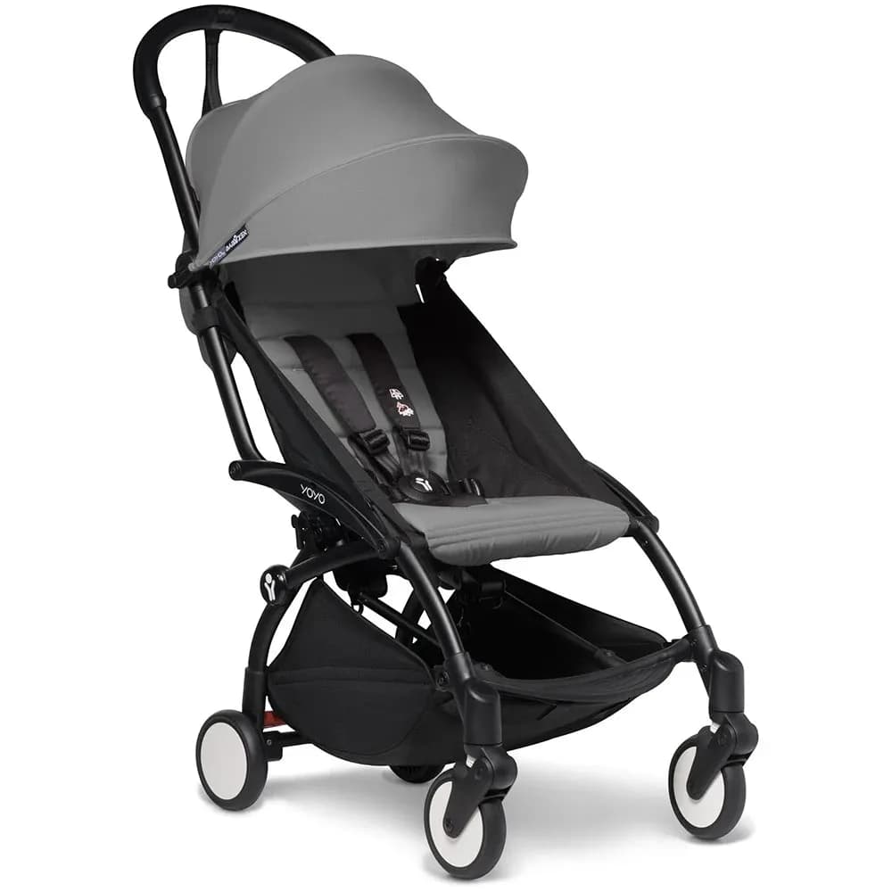 Babyzen YOYO² 6+ Stroller - Black Frame with Color Pack 6+(Grey)