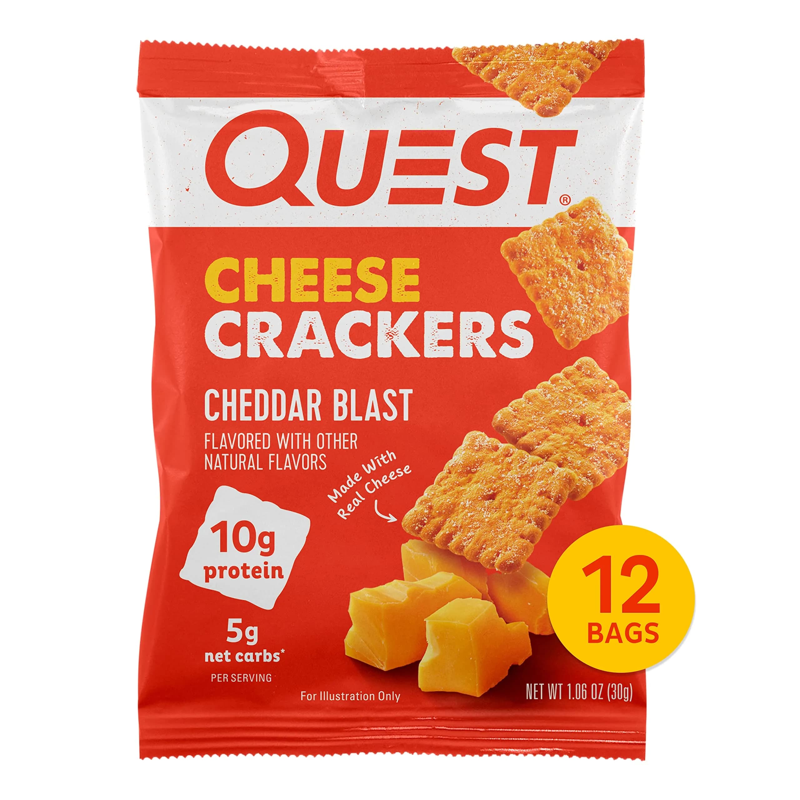 Quest Nutrition Cheese Crackers Cheddar Blast