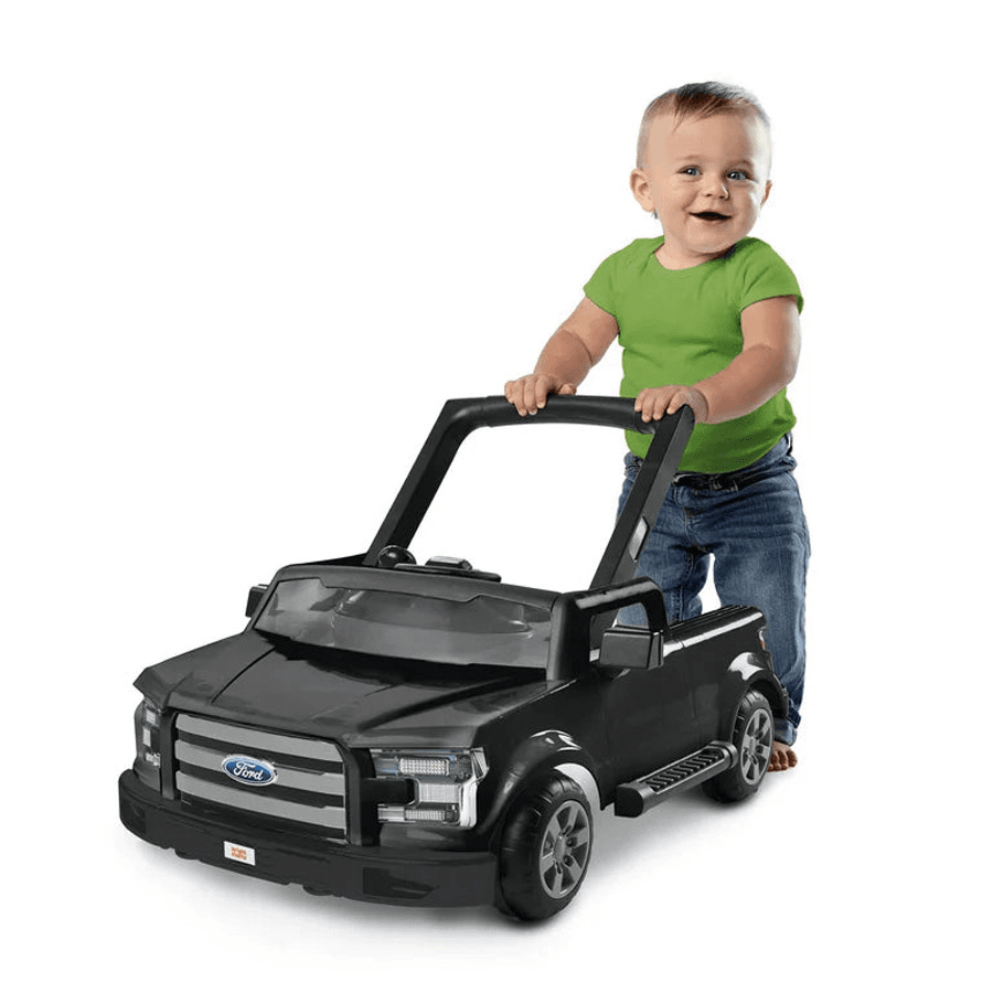 Bright Starts - Ways To Play Walker - Ford F-150, Agate Black, 4-In-1 Walker