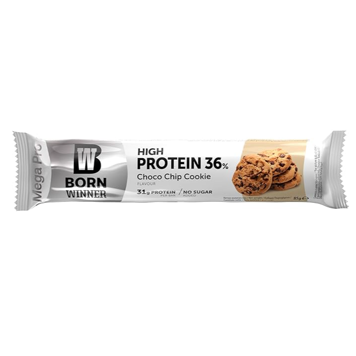 Born Winner Mega Protein Bar (Choco Chip Cookie) - 85Gm