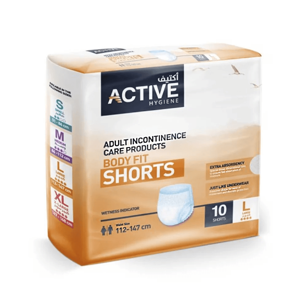 Active Adult Diaper Shorts Large