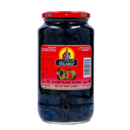 Figaro Sliced Black Olives, 480G