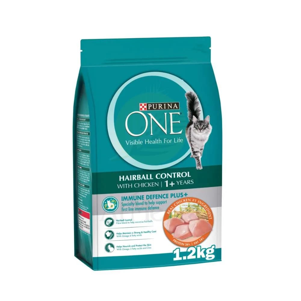 Purina One Hairball Control Chicken Cat Food 1+ Years, 1.2Kg