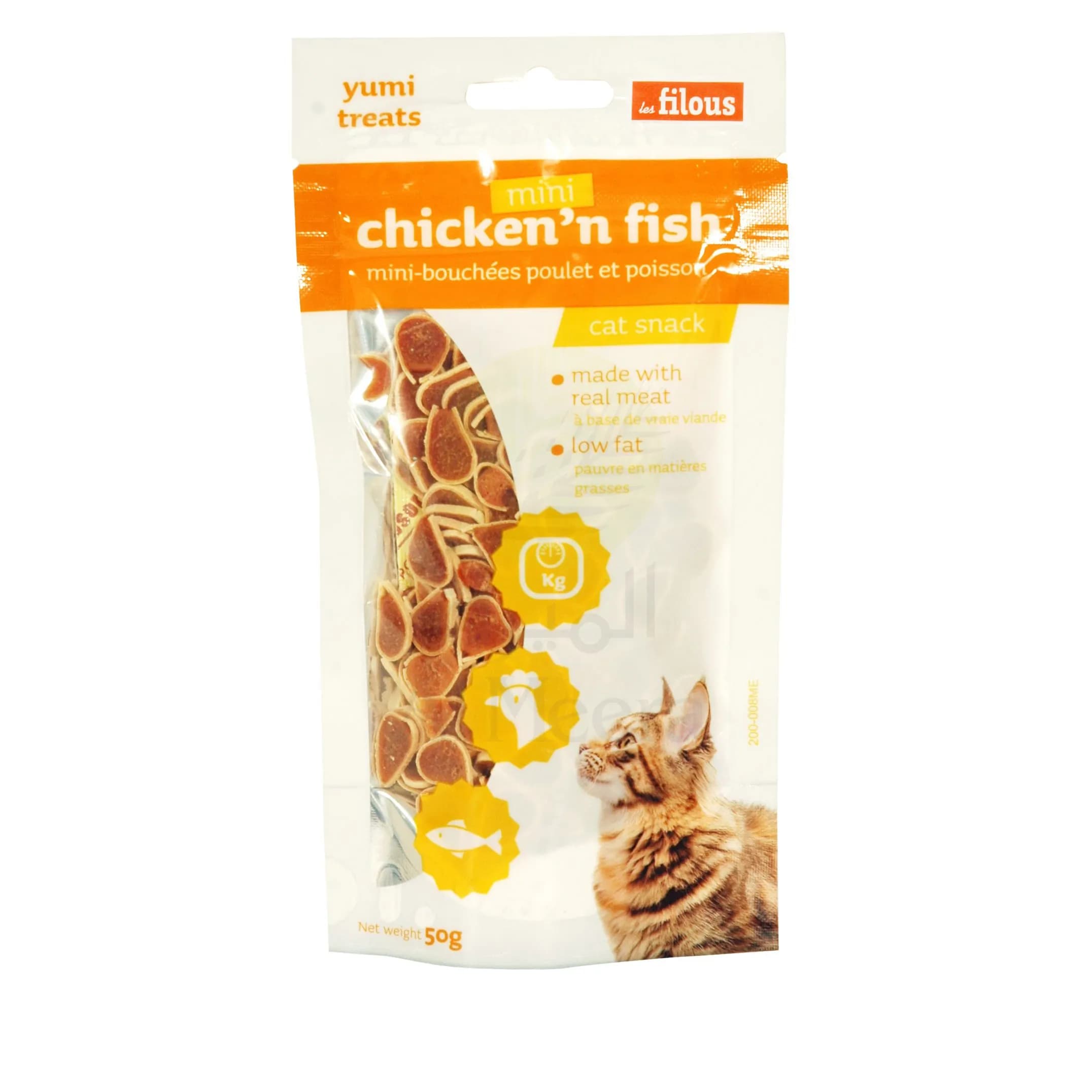 Les Filous Cat Treats Mini Chicken'Fish, 50G