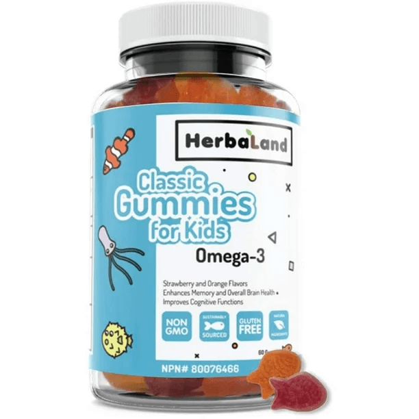 Herbaland Classic Gummies For Kids Omega 3 60 Pieces