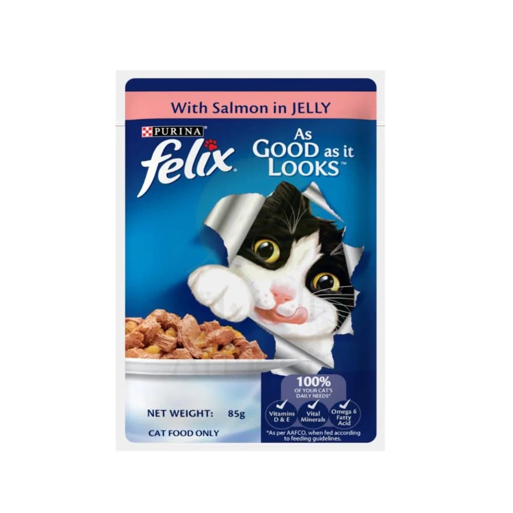 Purina Felix As Good As It Looks Salmon In Jelly, 85G