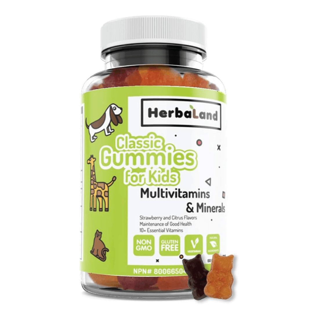 Herbaland Classic Gummies For Kids Multivitamins Minerals 60 Pieces