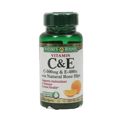 Nature'S Bounty C And E With Rose Hips Softgels 50 Pieces