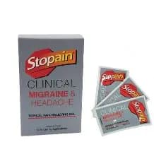 Stopain Migraine Headache Topical Gel 12 Pc