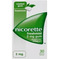 Nicorette Freshmint Gum 2Mg 30 Pieces