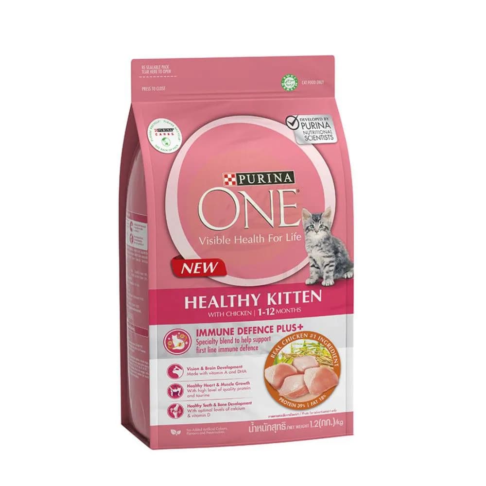 Purina One Healthy Kitten Chicken Cat Food 1-2 Months, 1.2Kg