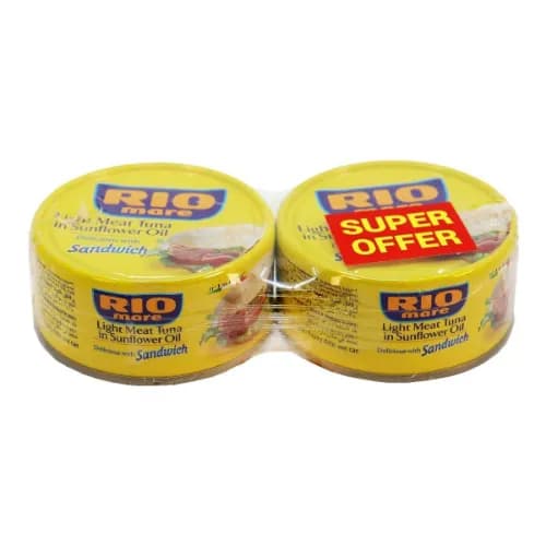 Rio Mare Light Meat Tuna In Sunflower Oil Sandwich160Gx2