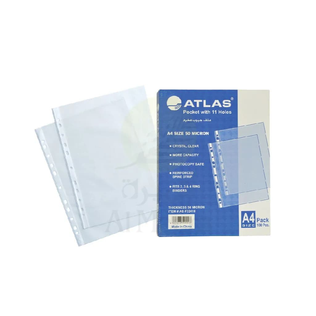 Atlas Glass Color Pocket Pp 50M A4 X100