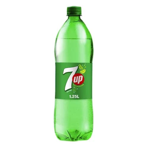 7Up Carbonated Soft Drink Plastic Bottle, 1.25L